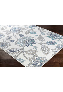 Ambient Floral Ivory Outdoor Rug
