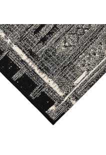 Aperto Black Tribal Pattern Rug