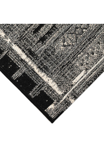Aperto Black Tribal Pattern Rug