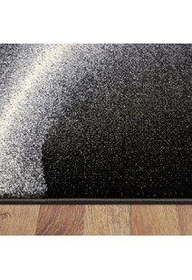 Aria Black Modern Abstract Rug