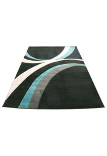 Bonnie Black Modern Abstract Rug
