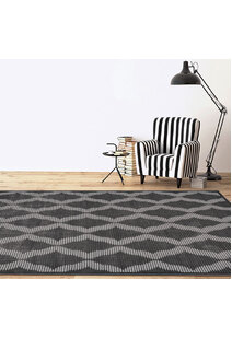 Brigitte Moroccan Black Trellis Rug