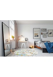 Candy Road Kids Round Rug