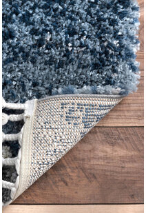 Charles Blue Moroccan Shaggy Rug