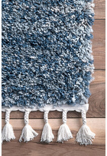 Charles Blue Moroccan Shaggy Rug