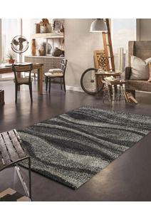 Ciro Grey Wavy Shaggy Rug