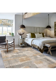 Cremona Geometric Carved Rug