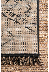 Carlo Geometric Fringed Rug