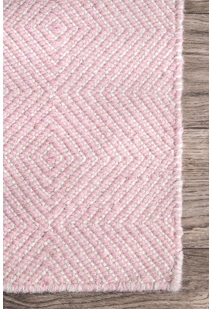 Dhurrie Pink Flatweave Wool Rug