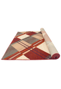 Eliza Carved Tartan Pattern Rug