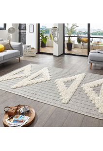 Evan Multi Texture Geometric Rug