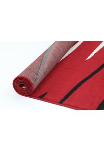 Emma Red Modern Striped Rug