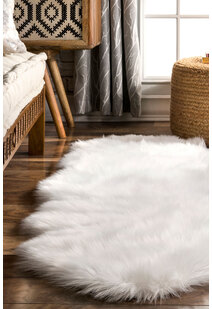 Faux Sheepskin Fluffy White Rug
