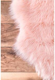 Fluffy Pink Fur Faux Sheepskin Rug