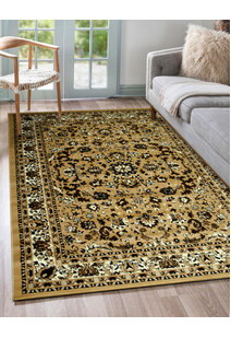 Gil Beige Traditional Oriental Rug