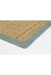 Harrold Blue Border Jute Rug