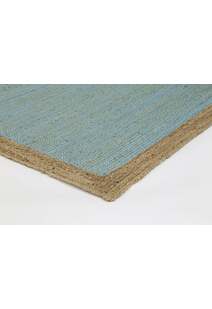 Harrold Light Blue Jute Border Rug
