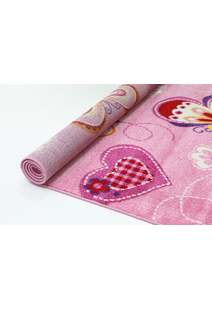Hello Soft Pink Butterfly Kids Rug