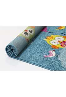 Hello Blue Owl & Balloon Kids Rug 