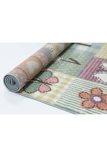 Hello Flower Geometric Kids Rug