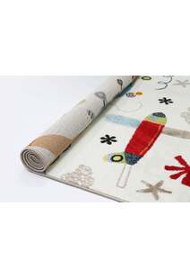 Hello Plane & Jet Cream Kids Rug