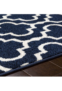 Jack Navy Trellis Pattern Rug