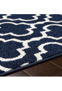 Jack Navy Trellis Pattern Rug