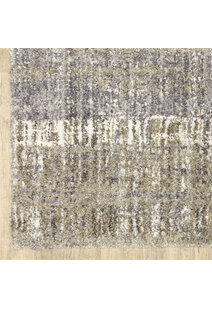 Kupa Beige Striped Shaggy Rug