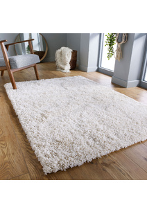 Lara Plain Cream Shaggy Rug