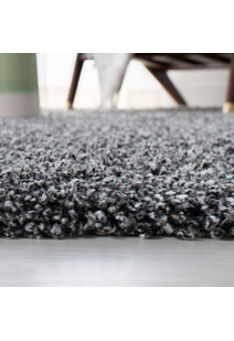 Lara Plain Charcoal Shaggy Rug