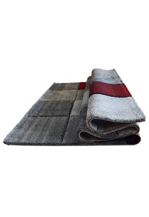 Lucia Red Square Pattern Rug