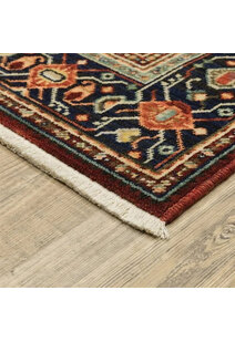 Leah Medallion Fringed Wool Rug