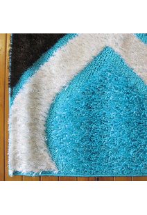 Logan Teal Modern Shaggy Rug