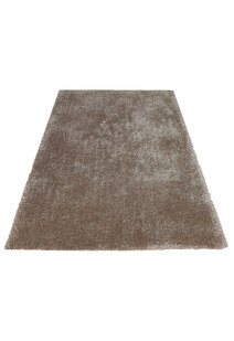 Luxe Plain Brown Shaggy Rug