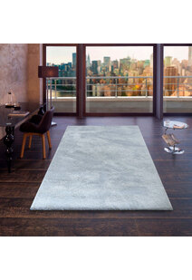 Levis Plain Blue Thick Shaggy Rug