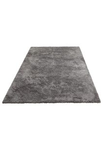 Levis Plain Grey Thick Shaggy Rug