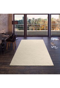Levis Plain Ivory Thick Shaggy Rug