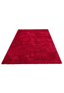 Levis Plain Red Thick Shaggy Rug