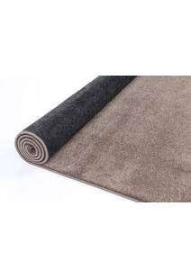 Macey Plain Brown Plush Rug