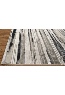 Mosaic Monotone Striped Rug