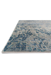 Melanie Blue Overdyed Floral Rug