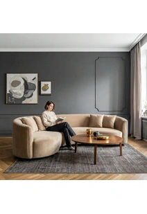 Nadia Brown Striped Rug NAD751-D