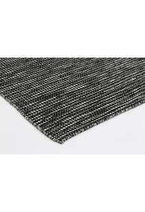 Natura Black Wool Flatweave Rug