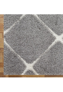 Oda Grey Diamond Pattern Rug