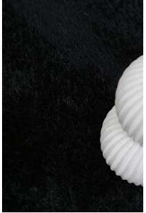 Palace Plain Black Shaggy Rug