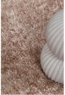 Palace Plain Beige Shaggy Rug