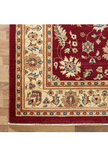 Parker Red Traditional Floral Rug