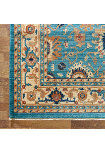 Parker Blue Traditional Floral Rug