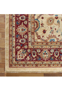 Parker Beige Oriental Fringed Rug