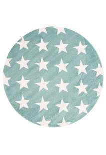Petite Aqua Modern Star Kids Rug